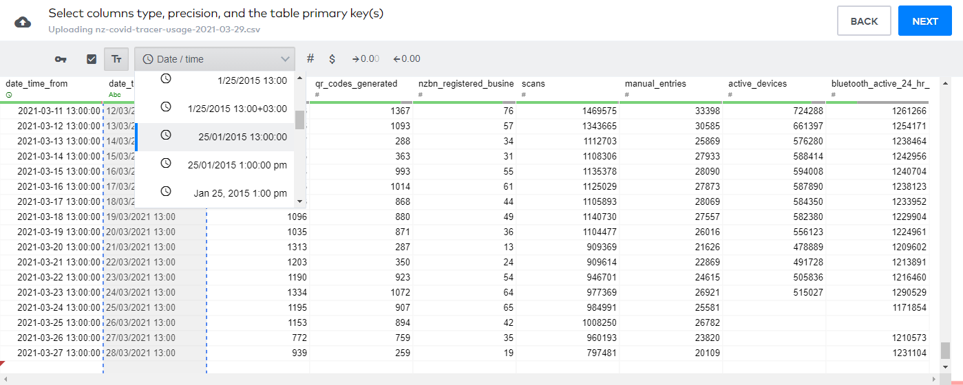 Picking the matching date format from a list of options to convert them to a standardized format